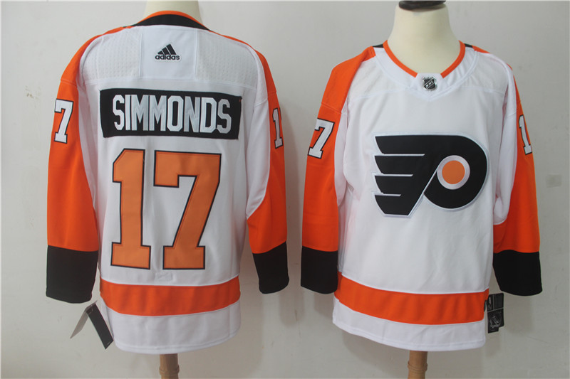 Men Philadelphia Flyers #17 Simmonds White Hockey Stitched Adidas NHL Jerseys->detroit red wings->NHL Jersey
